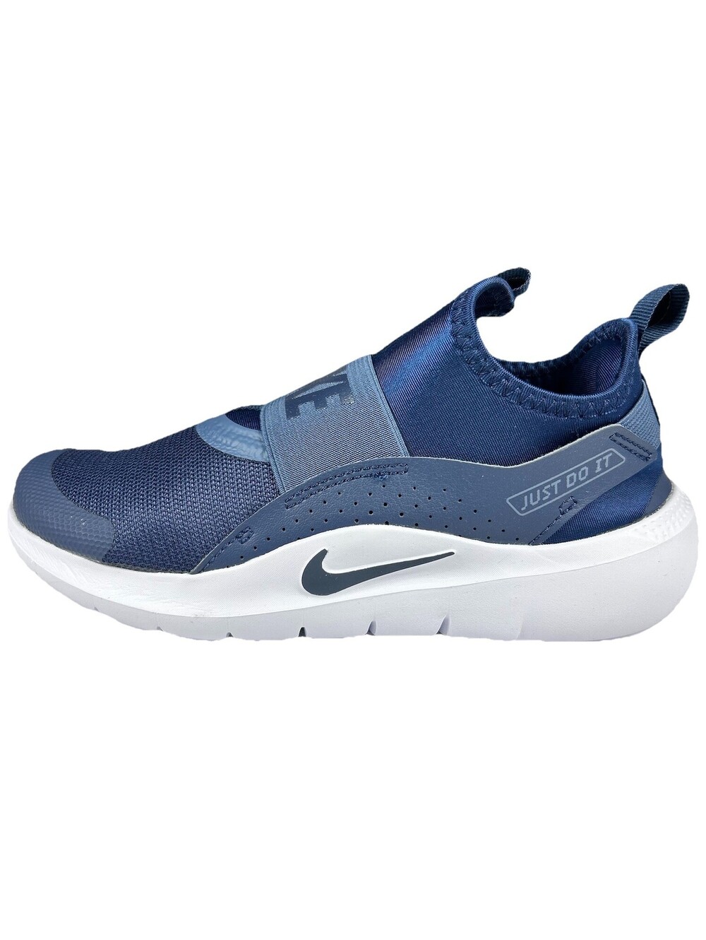 Nike Flex Runner 4 Youth Running Shoes Size 3Y Navy Blue Slip On Sneakers New